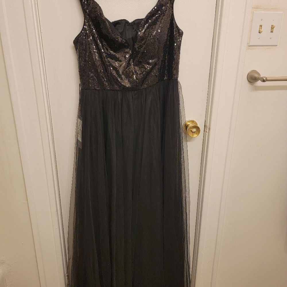 Black Sequin Gown